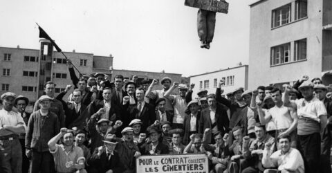 Grévistes à la Butte rouge 1936 - ©Pierre Jamet