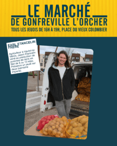EARL Etancelin Frère Agriculteur à Hautot-le-Vatois, Jason Etancelin vend sa production de pommes de terre en filet de 5 ou 10 kilos. Présence un jeudi sur deux (semaines impaires).